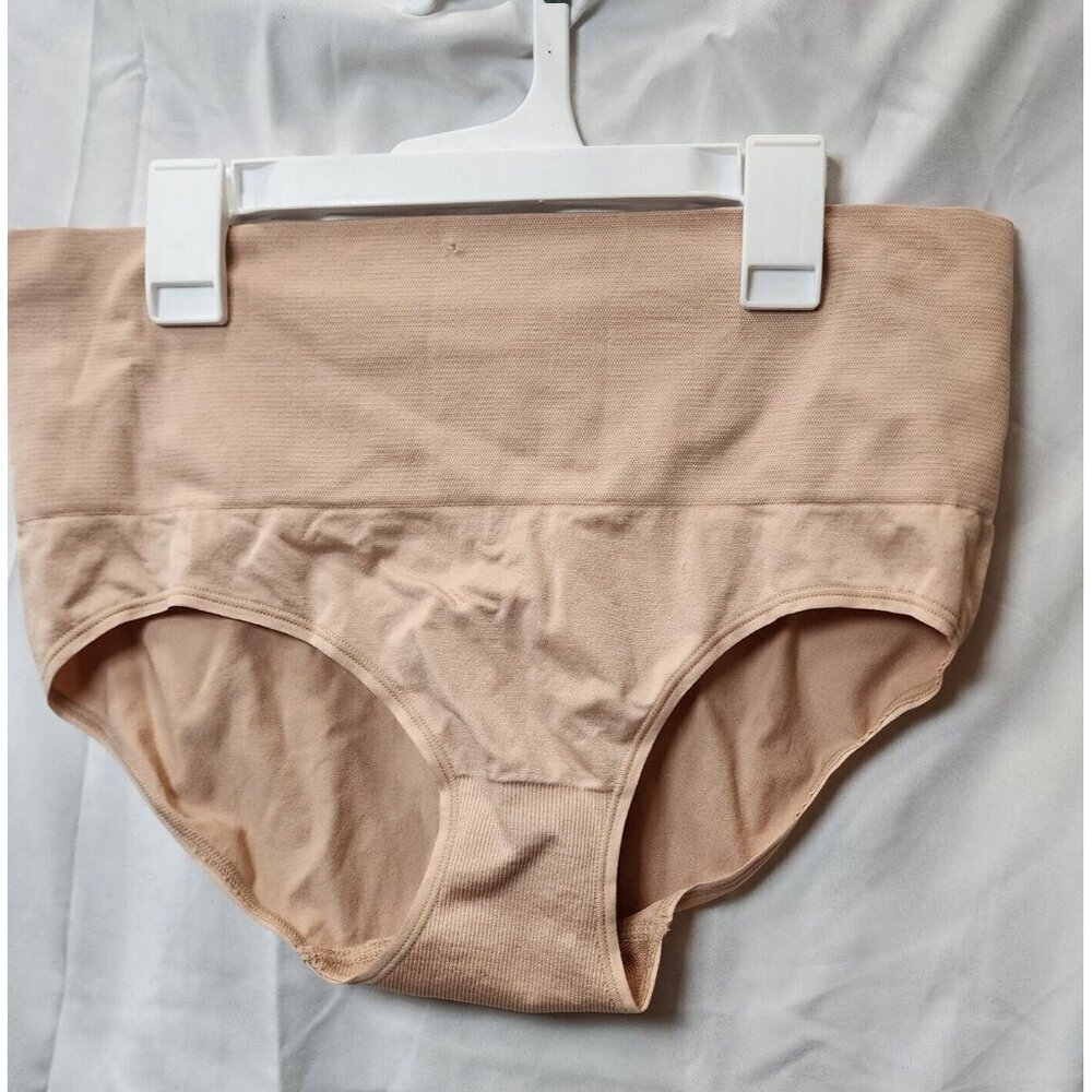NWOT Jockey Women's Beige High-Waisted Shapewear Briefs Underwear Size L - Picture 2 of 3